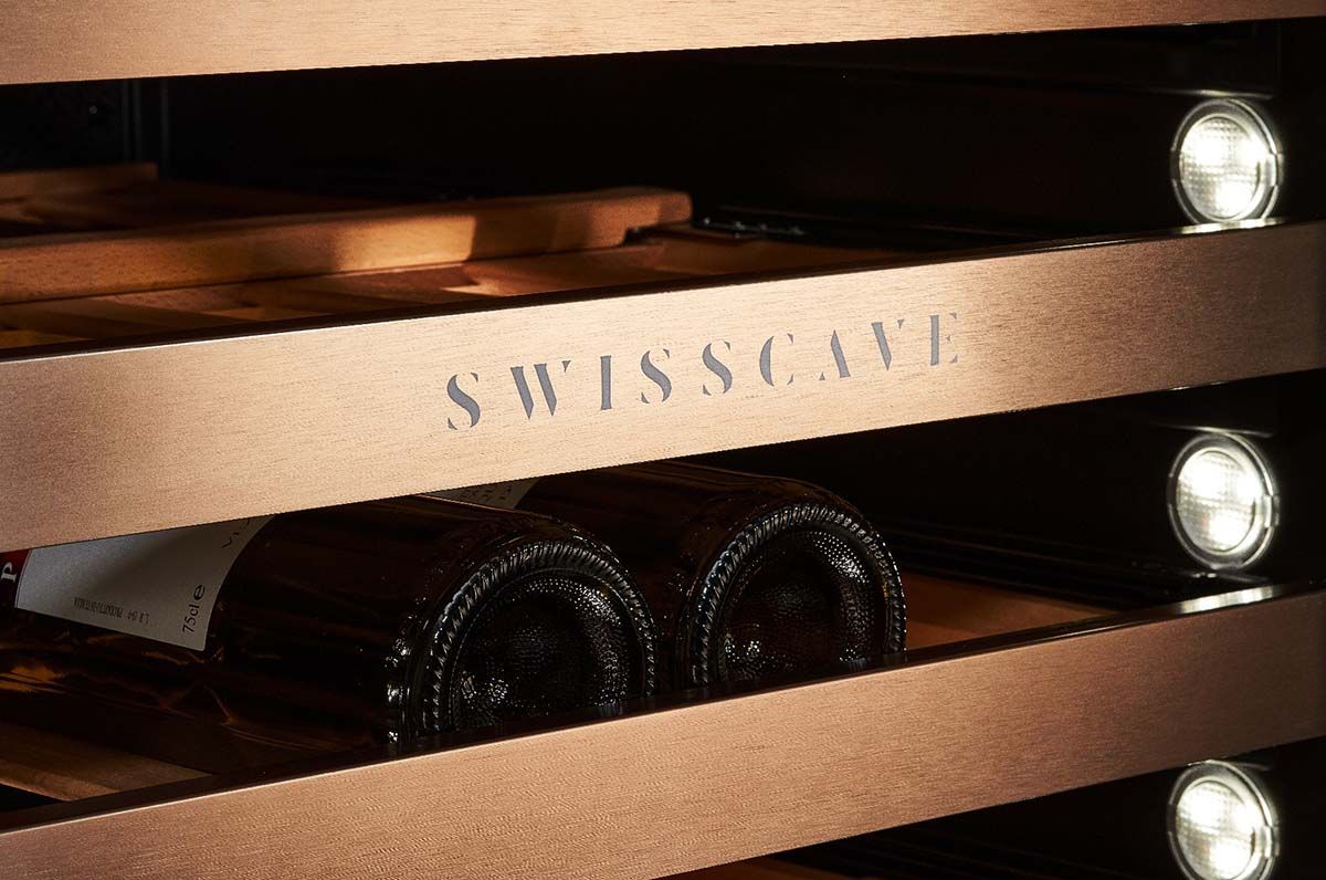 Exchangable pull-out front panels for wine coolers