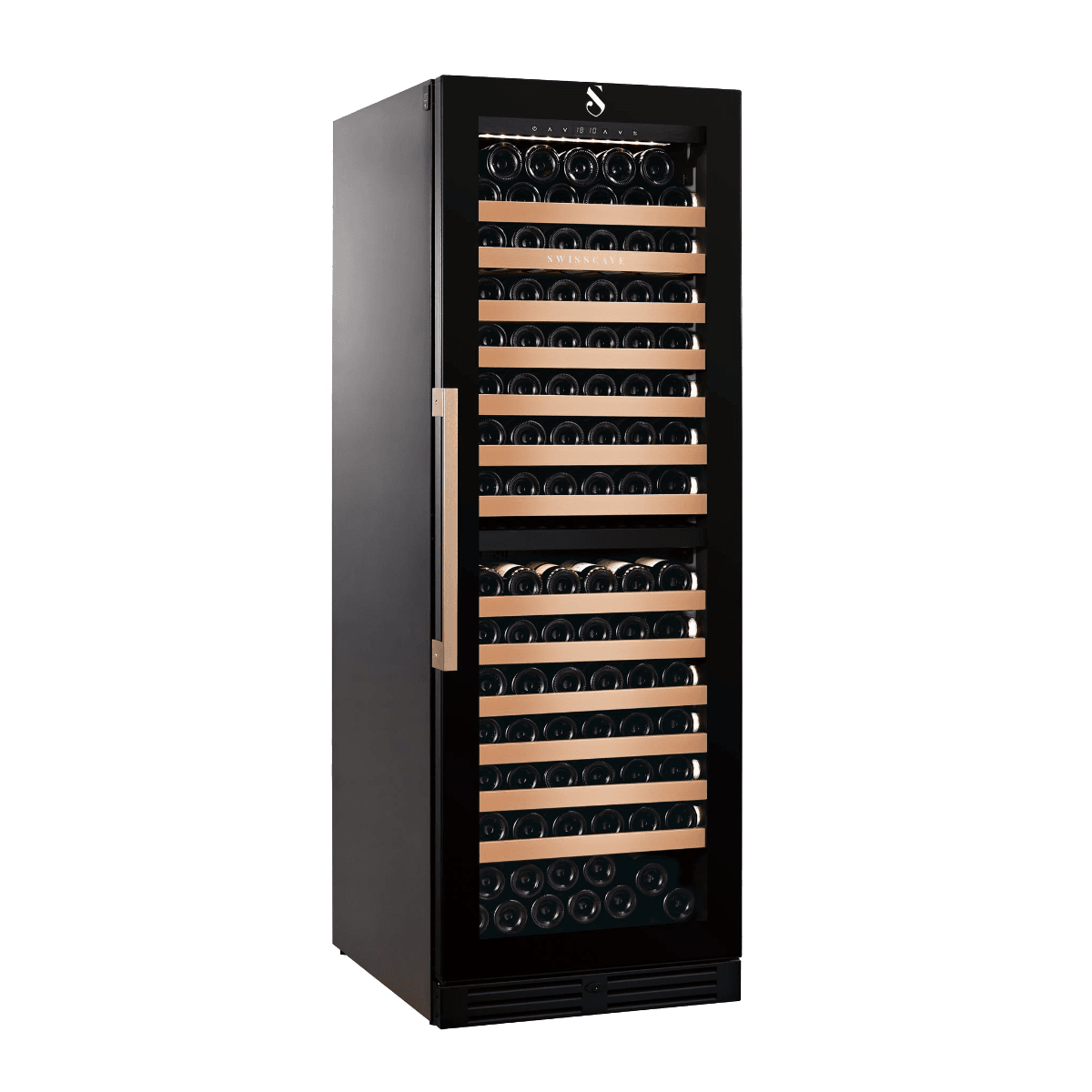 Exchangable pull-out front panels for wine coolers