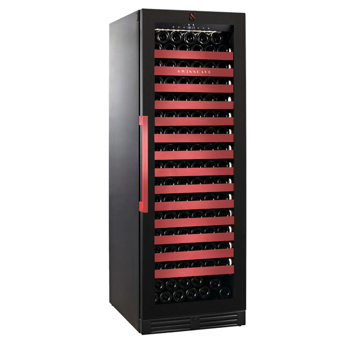 Exchangable pull-out front panels for wine coolers