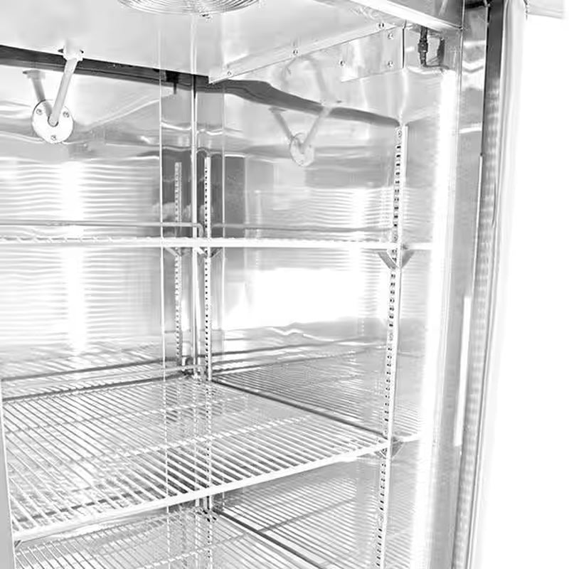 29 In. W 23 Cu. Ft. One Glass Door Display Commercial Reach in Upright Refrigerator in Stainless Steel