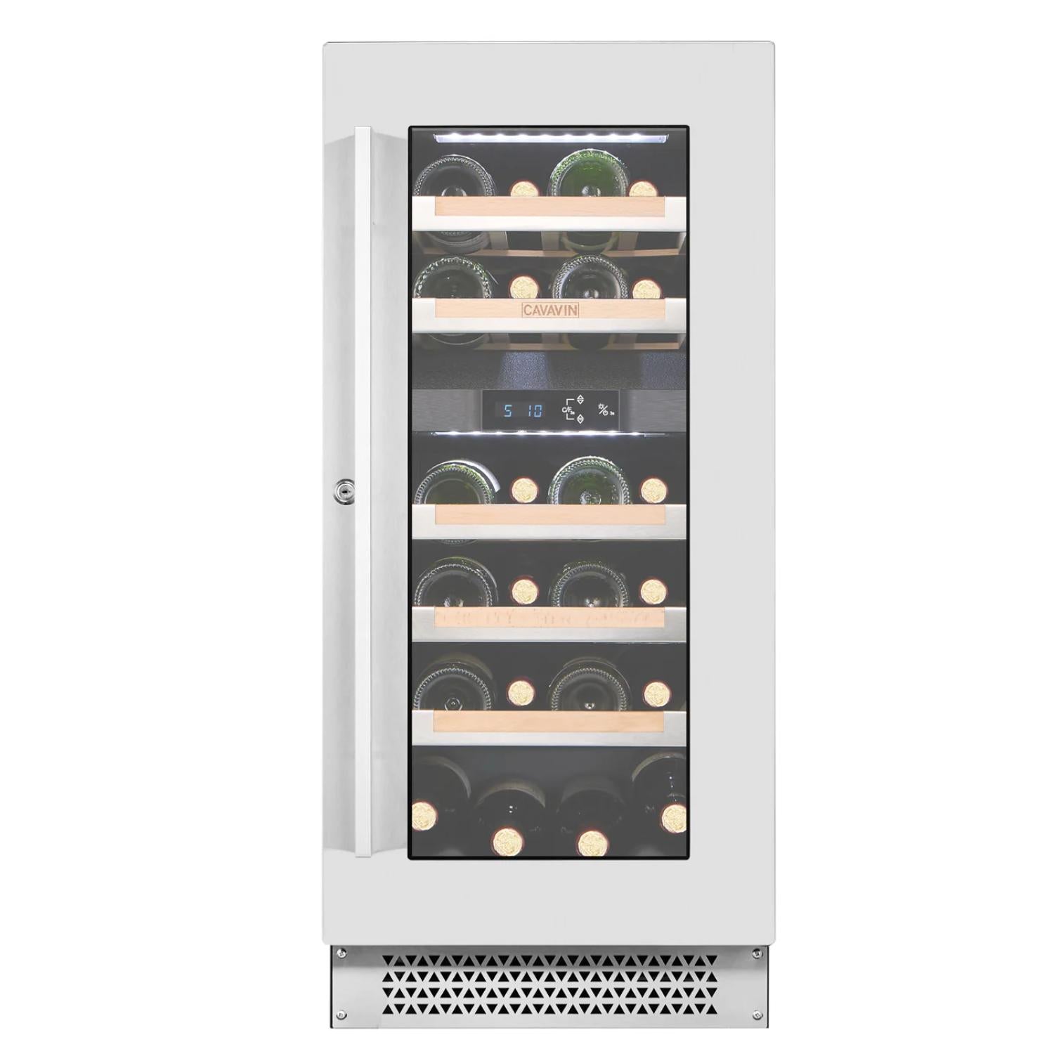 VINOA 24-bottle dual-zone stainless steel cellar