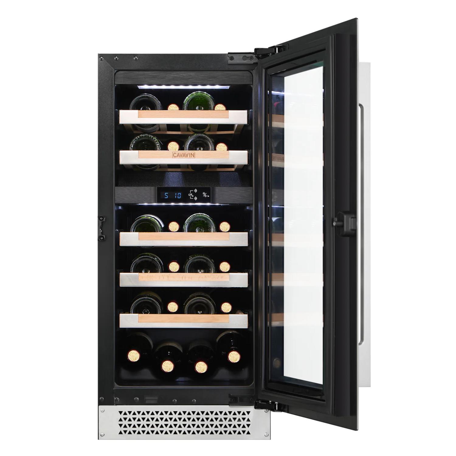 VINOA 24-bottle dual-zone stainless steel cellar