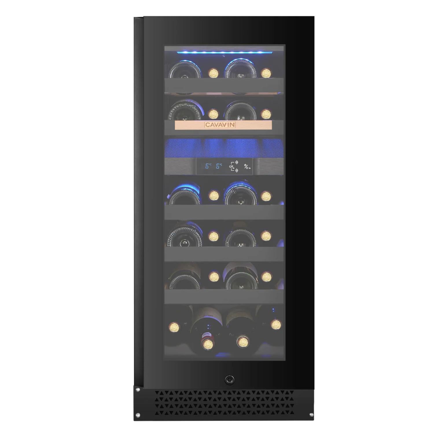 VINOA 24-bottle dual-zone black finish cellar