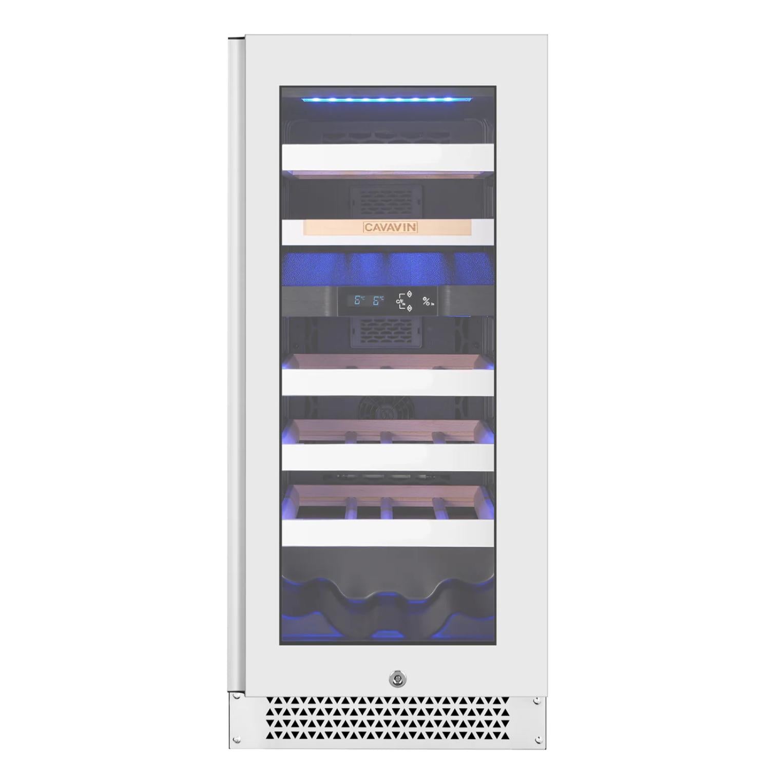 VINOA 24-bottle dual-zone white finish cellar