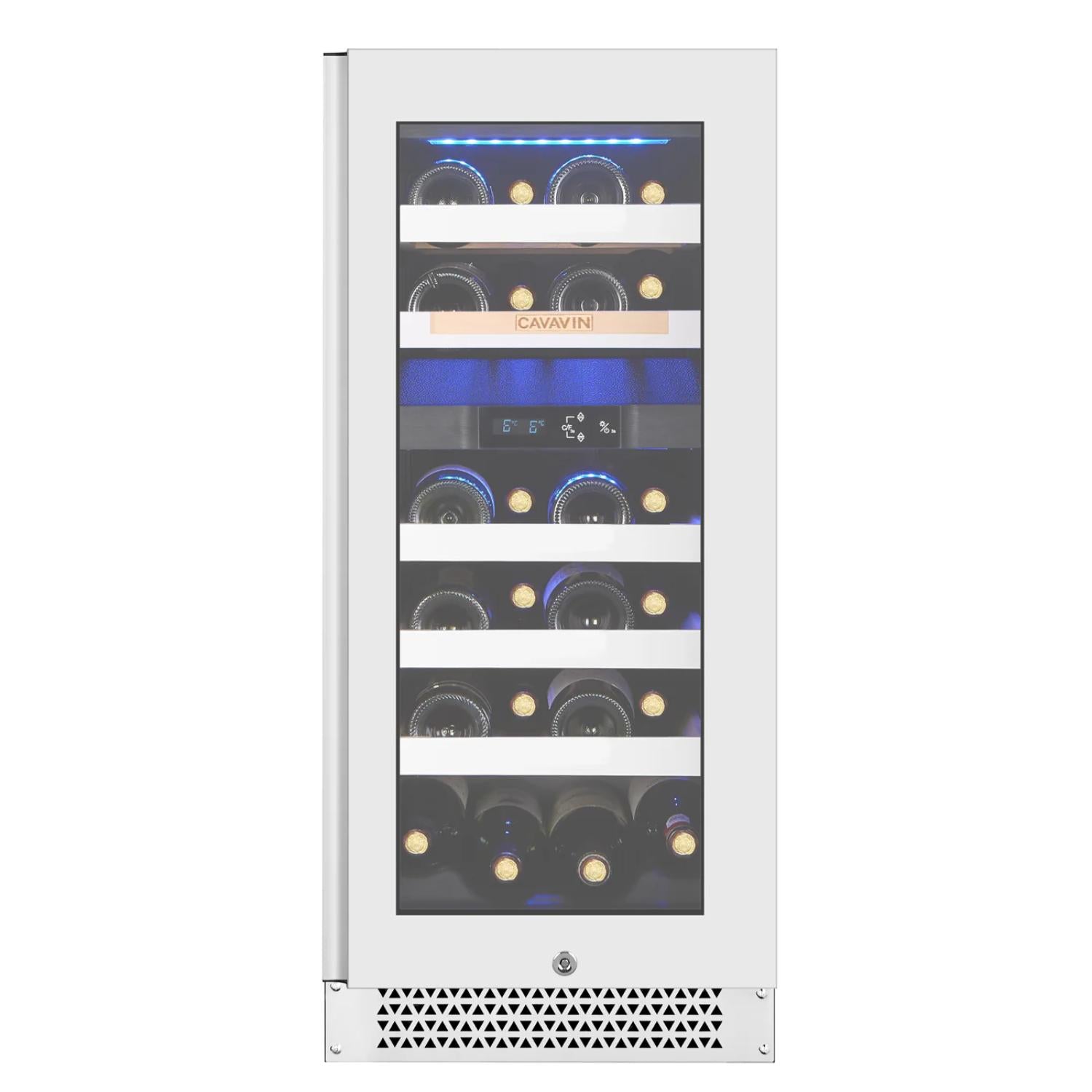 VINOA 24-bottle dual-zone white finish cellar