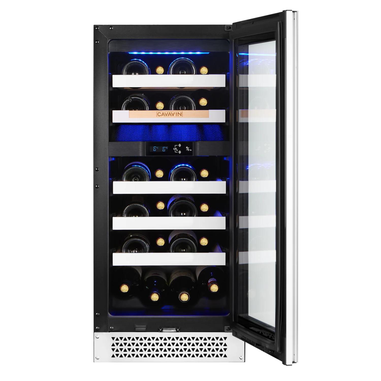 VINOA 24-bottle dual-zone white finish cellar