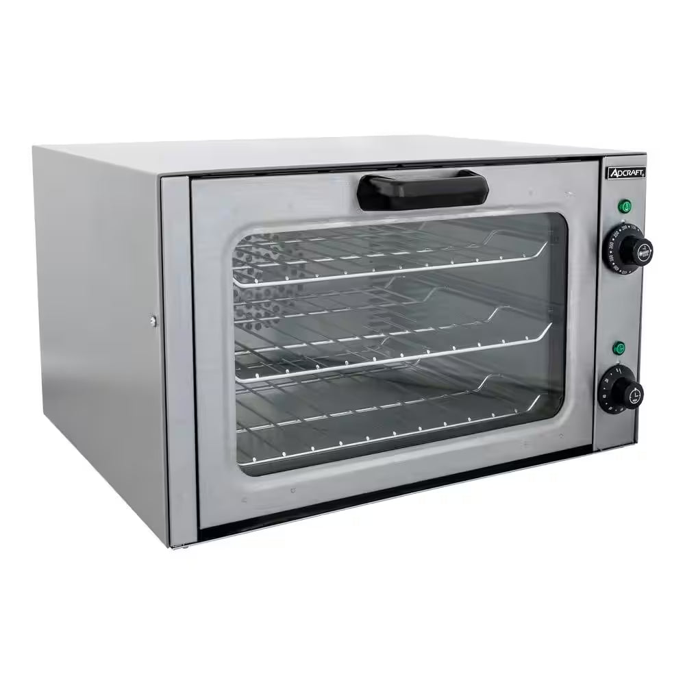 1750 W Stainless Steel Quarter Size Commercial Convection Oven