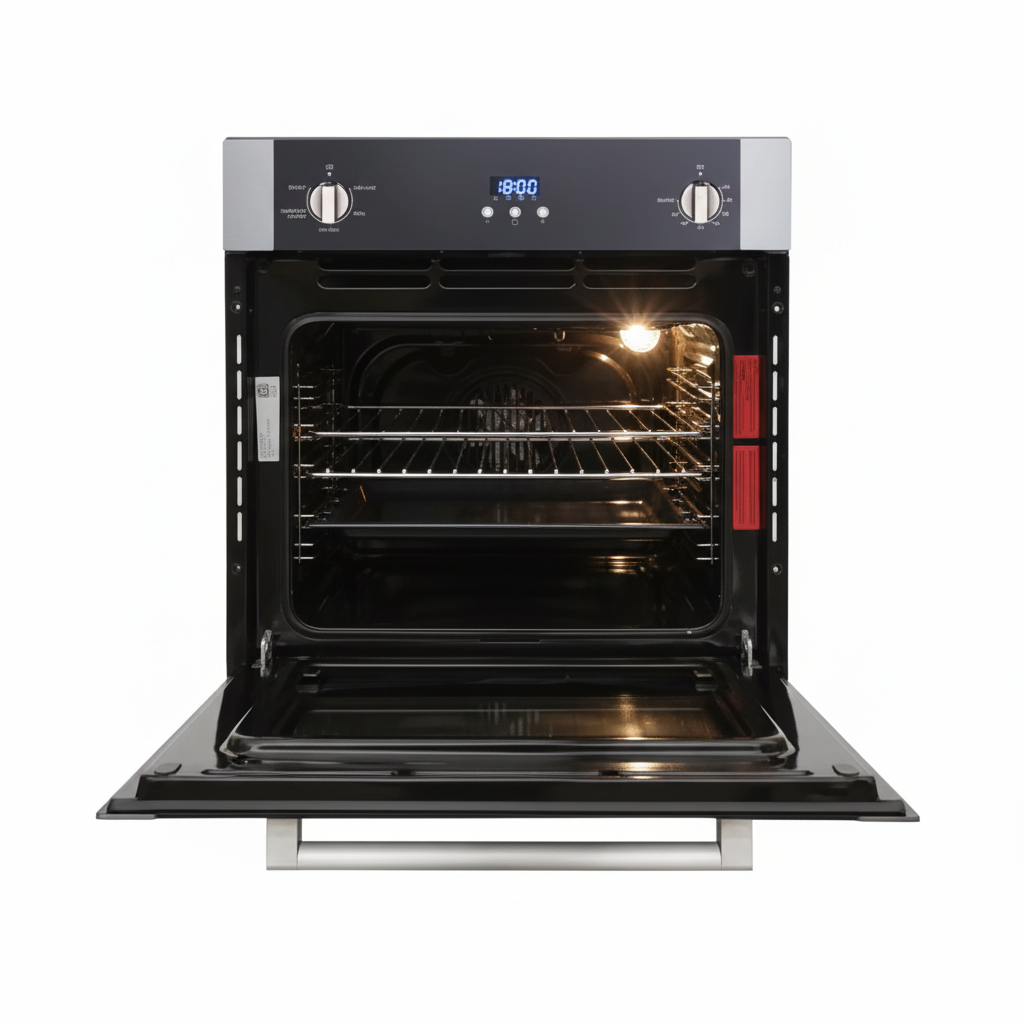 24 Inch Built-In Wall Oven, Stainless and Black