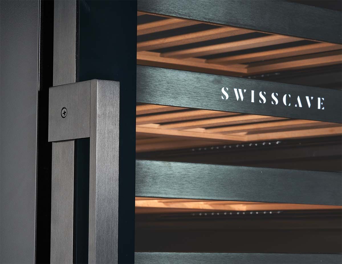 Swisscave Exchangable door handles made of brushed precious metal