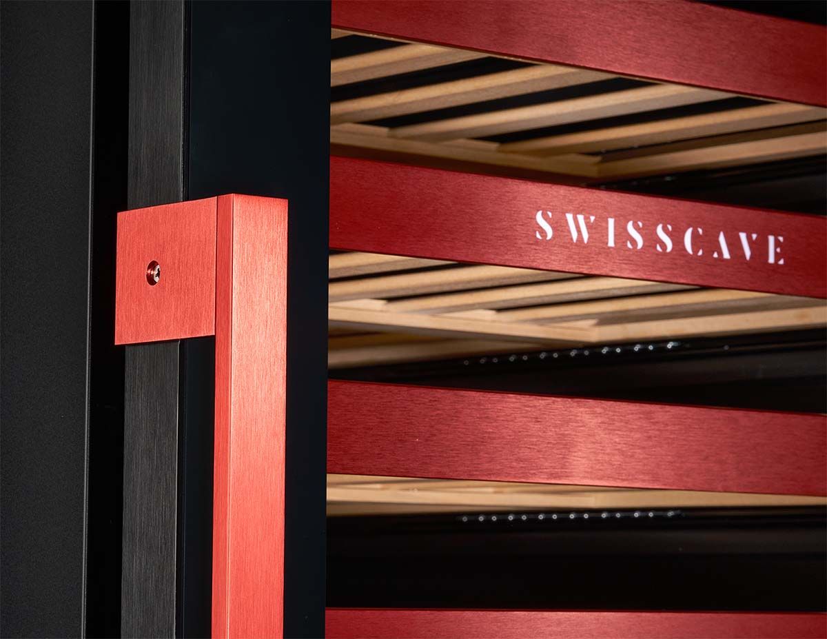 Swisscave Exchangable door handles made of brushed precious metal