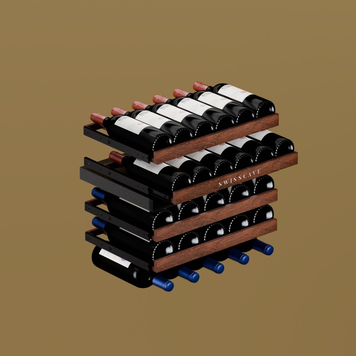 Swisscave Dual Zone Wine Cooler 26 bottle WIB-60DF