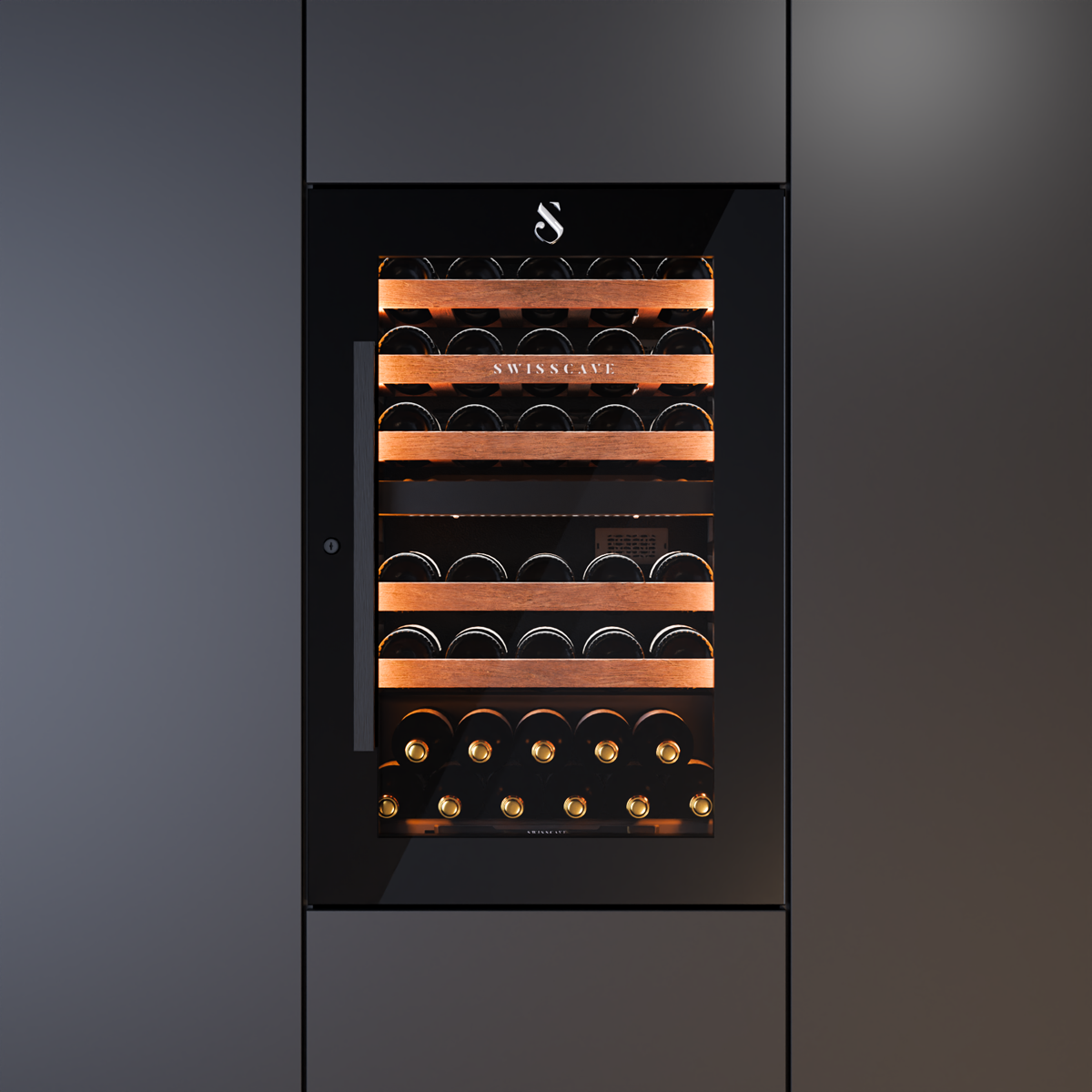 Swisscave Dual Zone Wine Cooler 40 bottle WIB-88DF