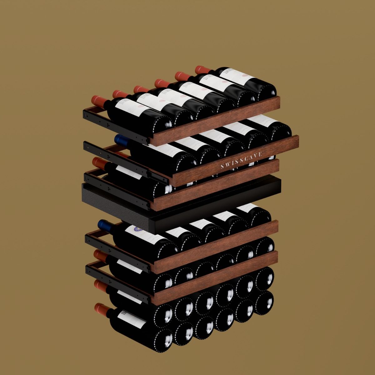 Swisscave Dual Zone Wine Cooler 40 bottle WIB-88DF