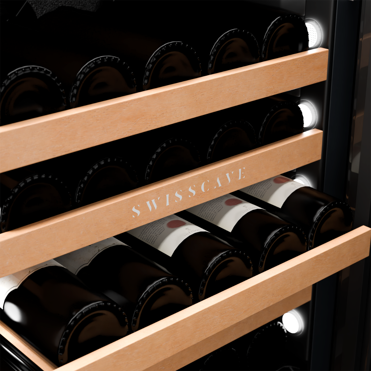 Swisscave WHITE dual zone wine cooler 68 bottle WLB-320DF