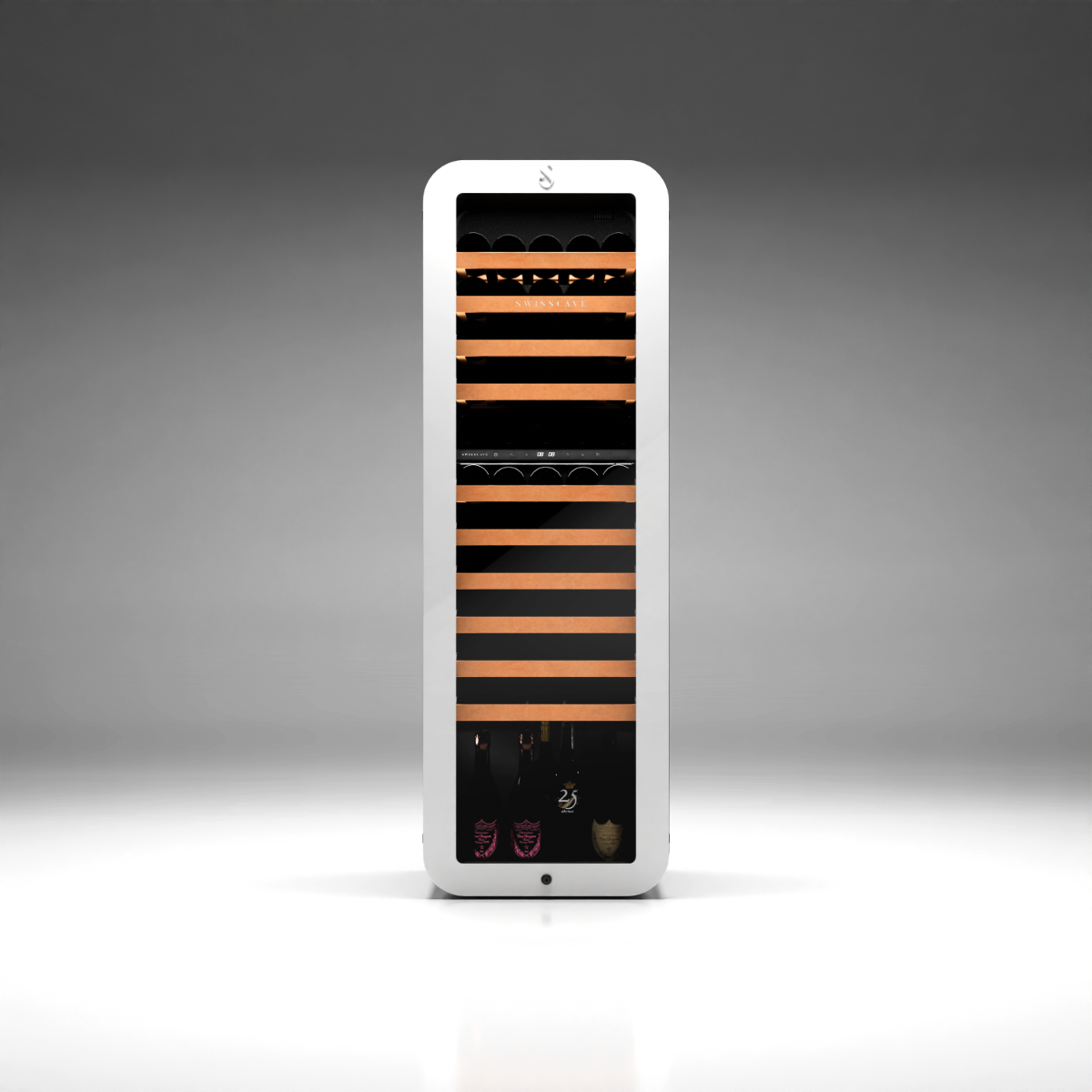 Swisscave WHITE dual zone wine cooler 68 bottle WLB-320DF