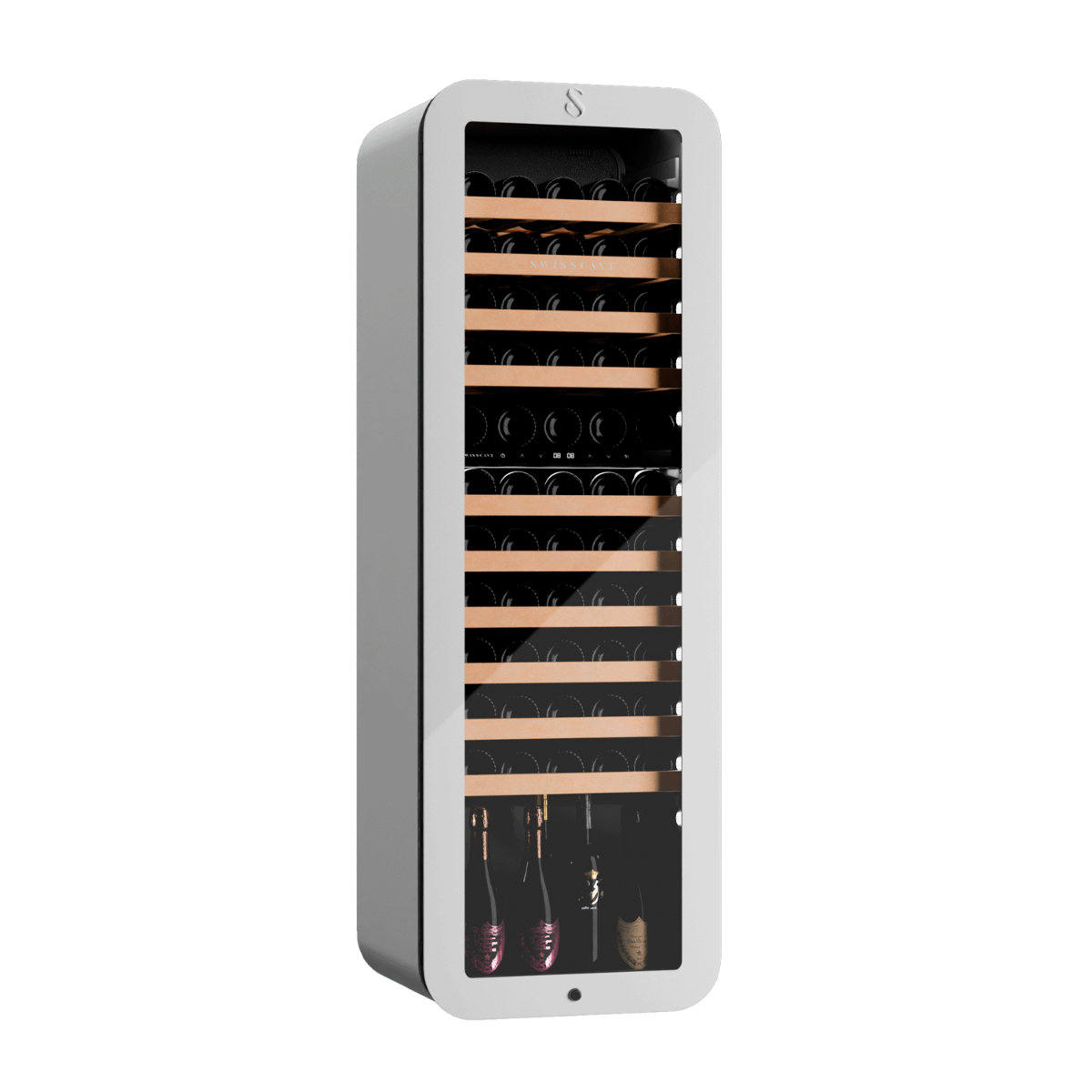 Swisscave WHITE dual zone wine cooler 68 bottle WLB-320DF