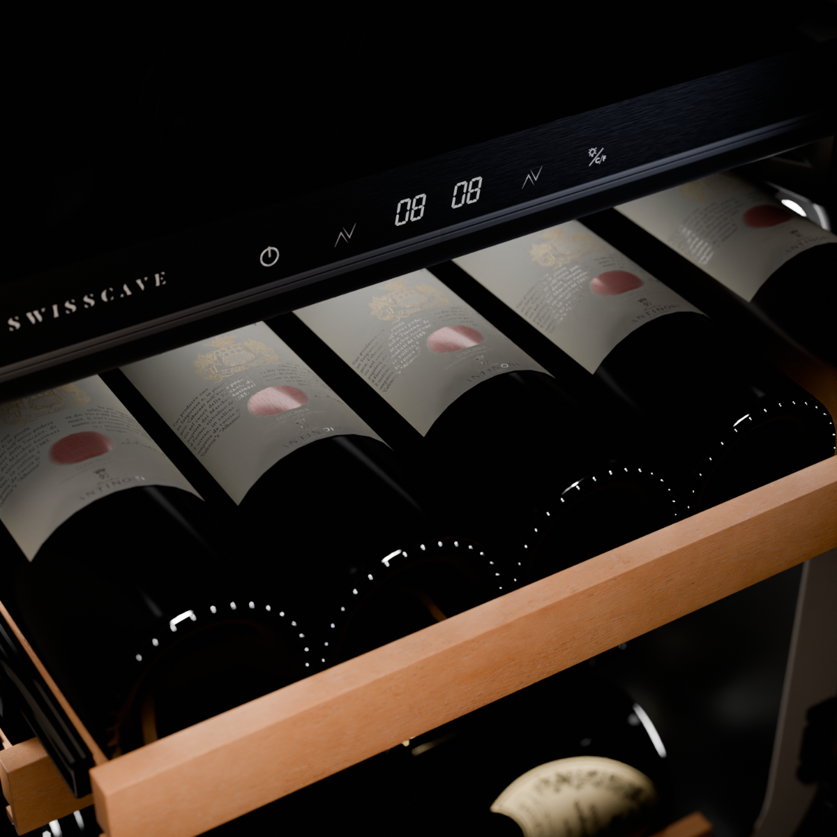 Swisscave Dual Zone Wine Cooler White 26 bottle WLB-120DF-WHITE