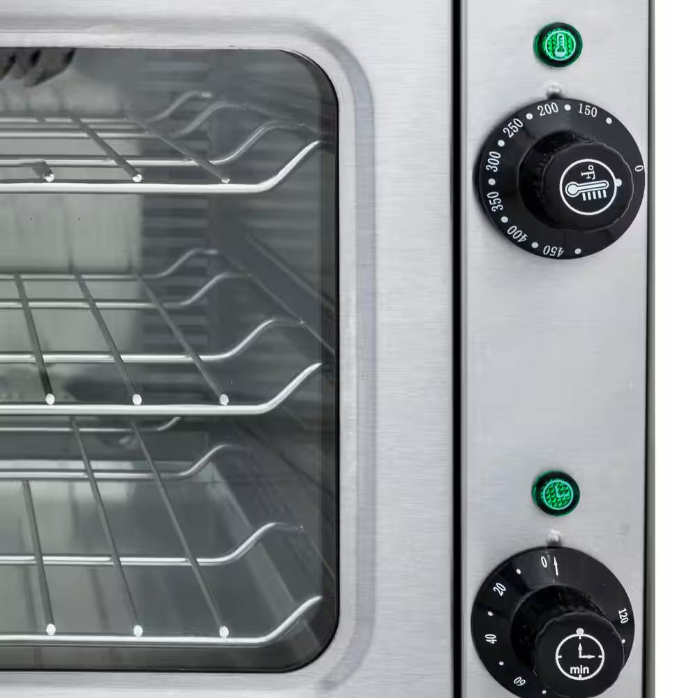 1750 W Stainless Steel Quarter Size Commercial Convection Oven