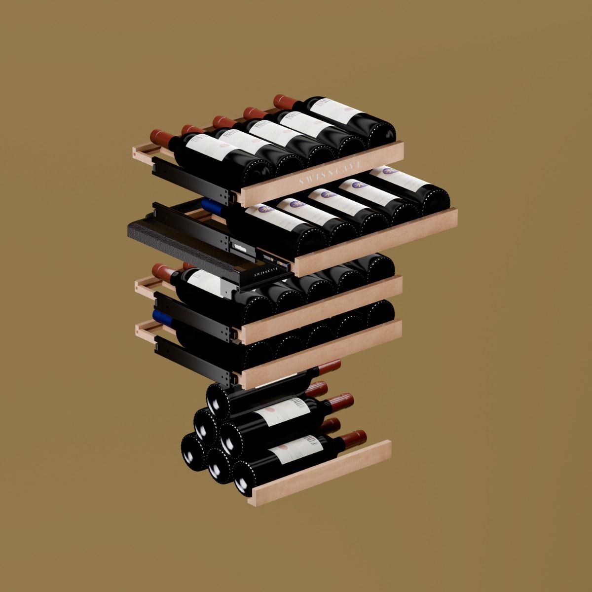 Swisscave Dual Zone Wine Cooler White 26 bottle WLB-120DF-WHITE