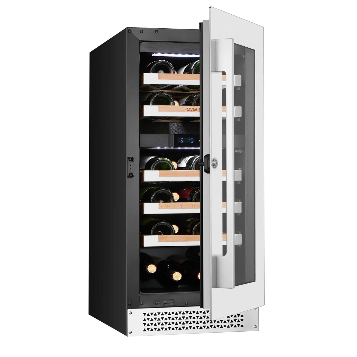 VINOA 24-bottle dual-zone stainless steel cellar
