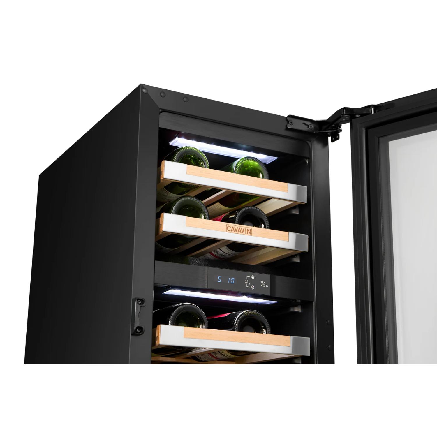 VINOA 24-bottle dual-zone stainless steel cellar