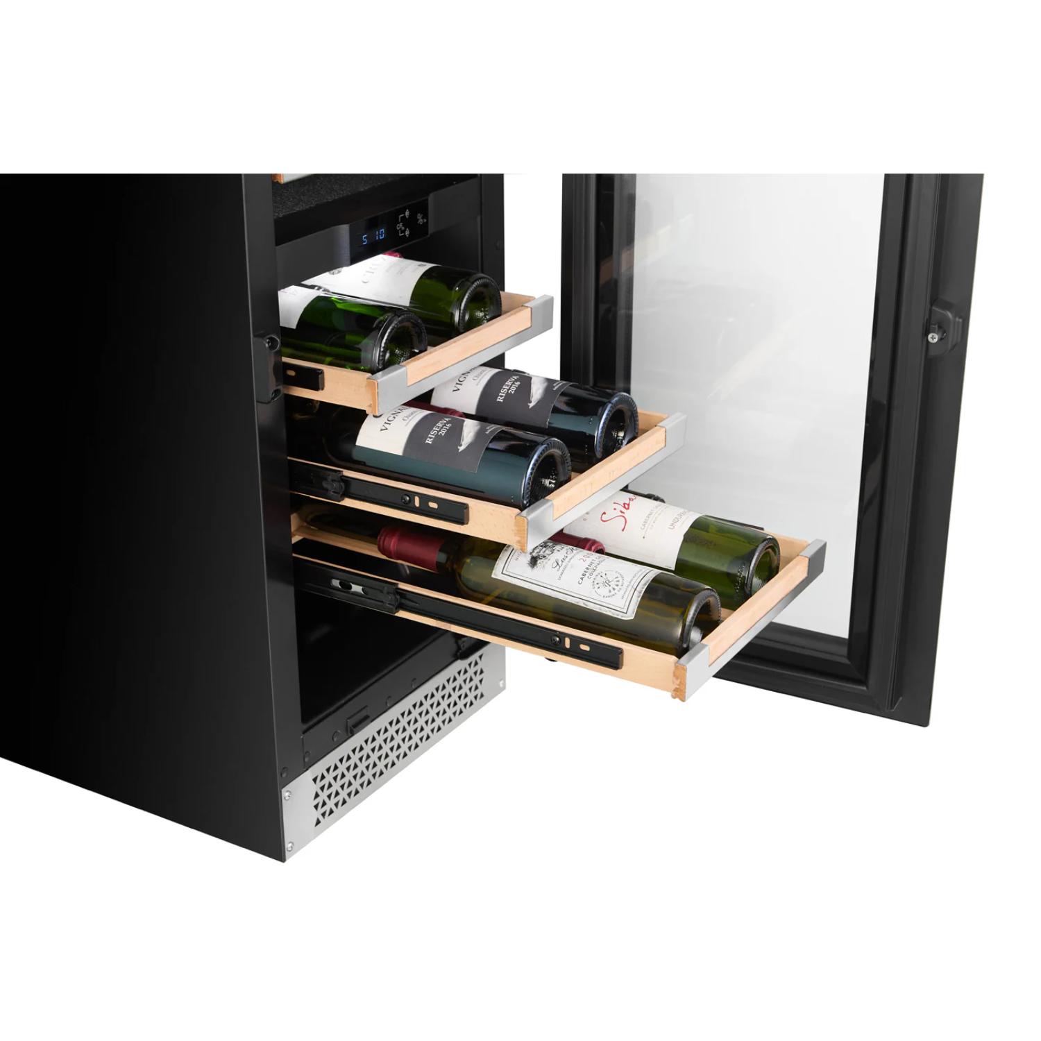 VINOA 24-bottle dual-zone stainless steel cellar