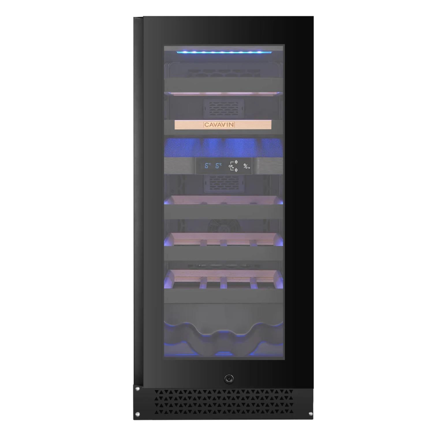 VINOA 24-bottle dual-zone black finish cellar