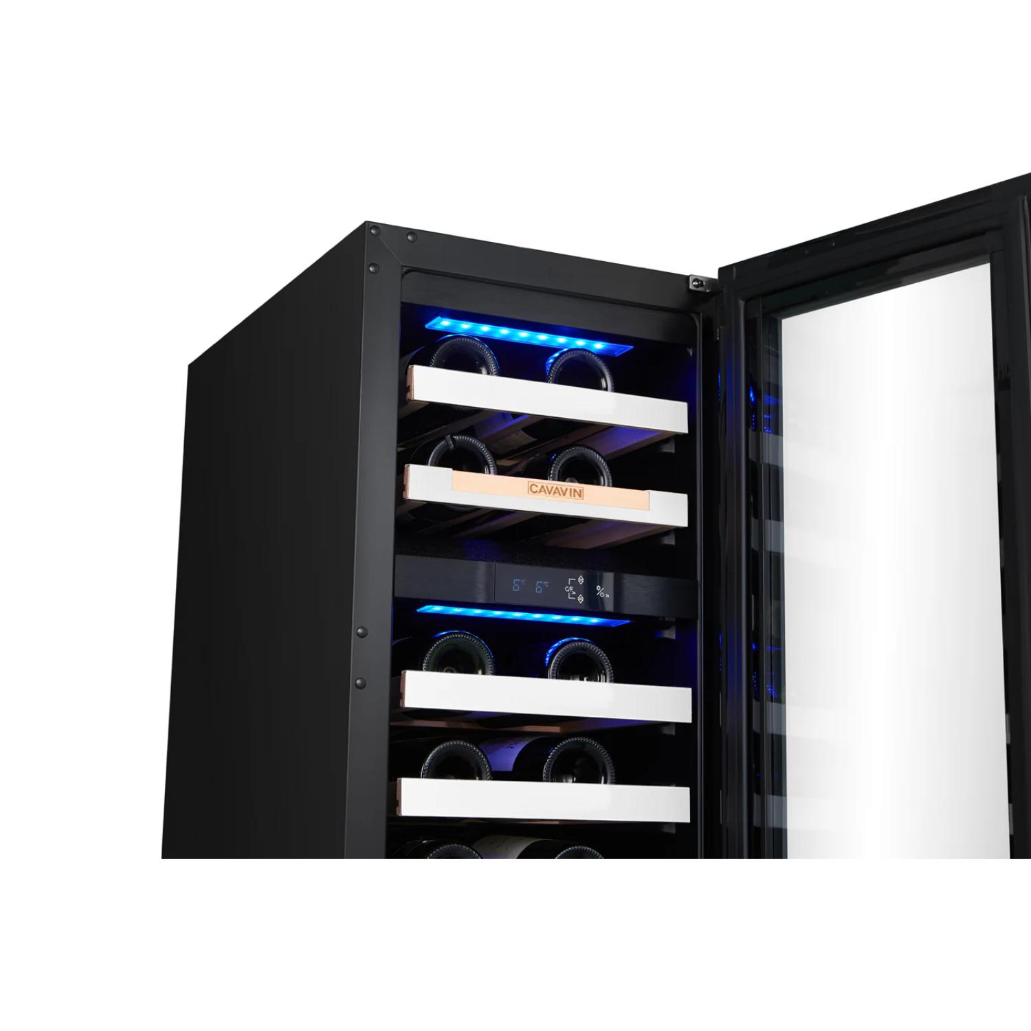 VINOA 24-bottle dual-zone white finish cellar