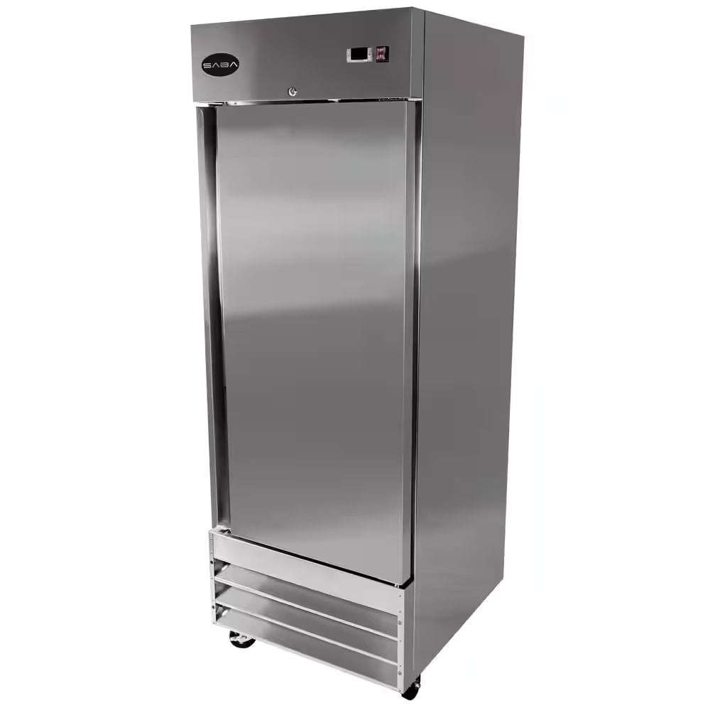 29 In. W 23 Cu. Ft. One Door Commercial Reach in Upright Refrigerator in Stainless Steel