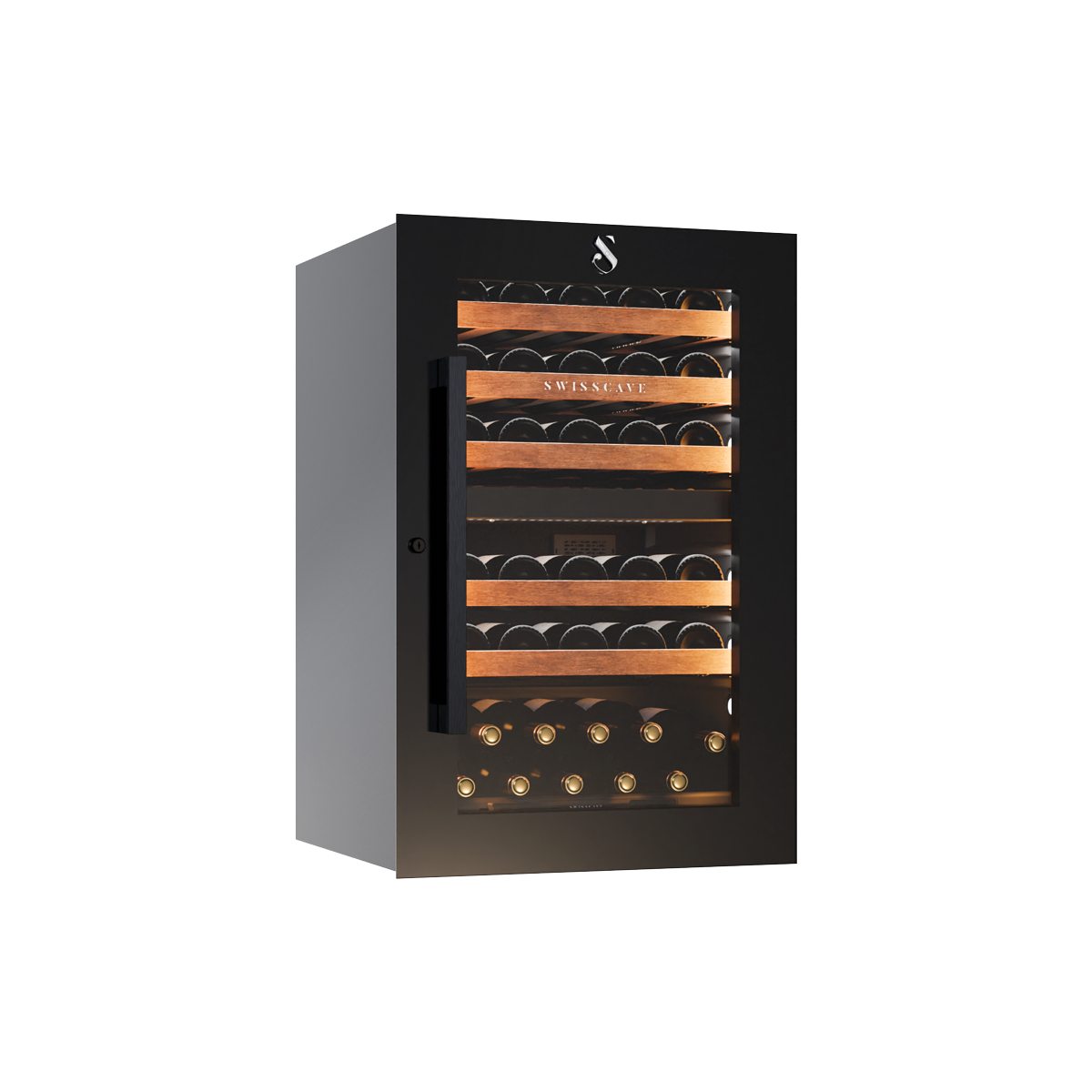 Swisscave Dual Zone Wine Cooler Touch to open 40 bottle WIB-88DFT