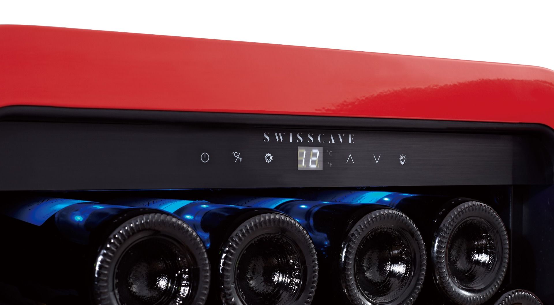 Swisscave Single Zone Wine Cooler RED 35 bottle WL120F-RED