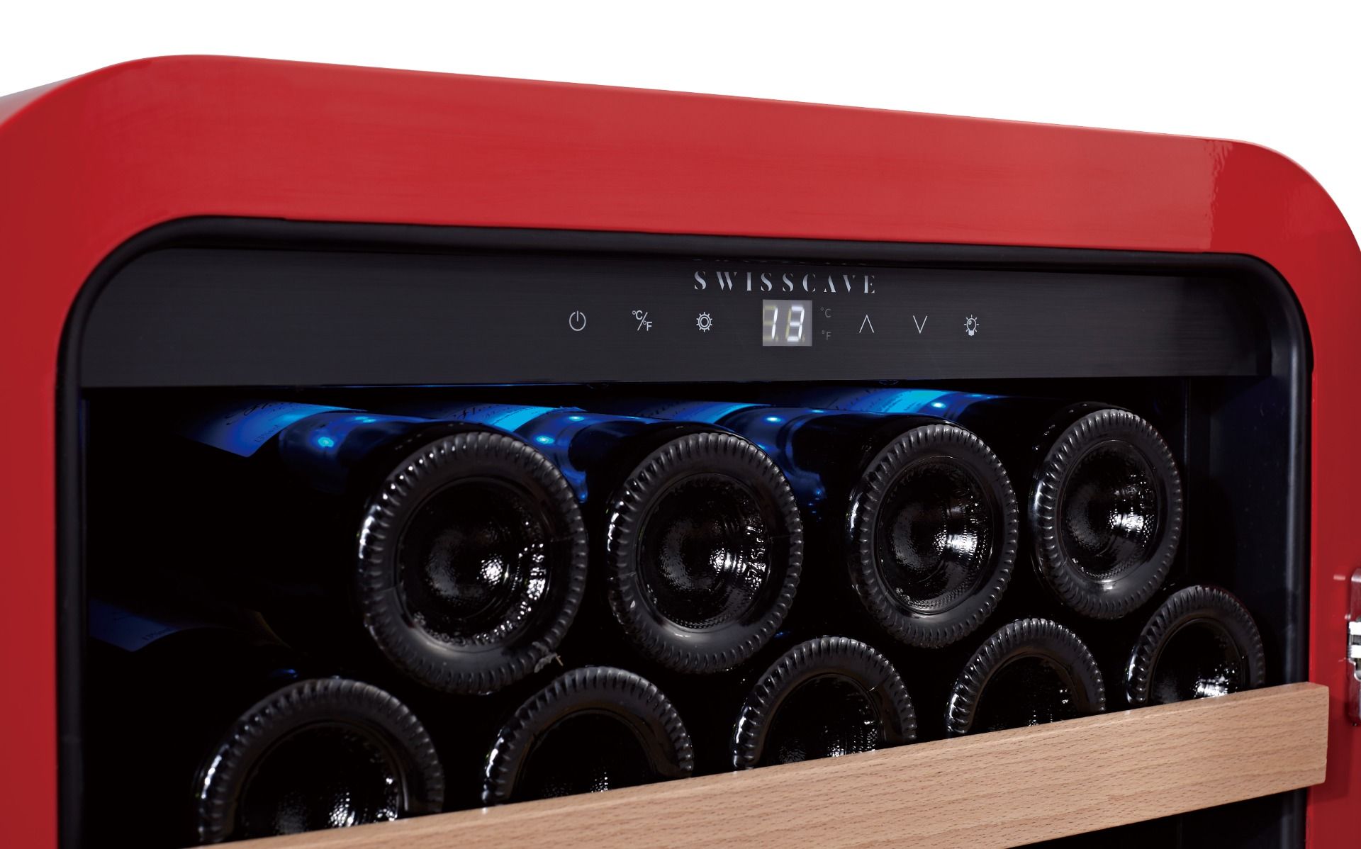 Swisscave Single Zone Wine Cooler RED 35 bottle WL120F-RED