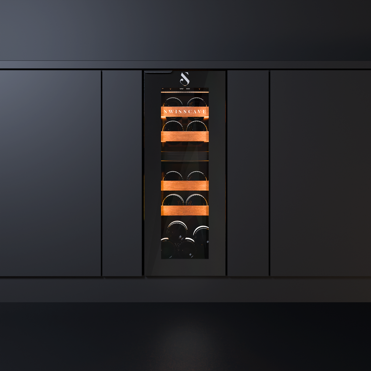 Swisscave Dual Zone Wine Cooler 13 bottle WUB-30DF