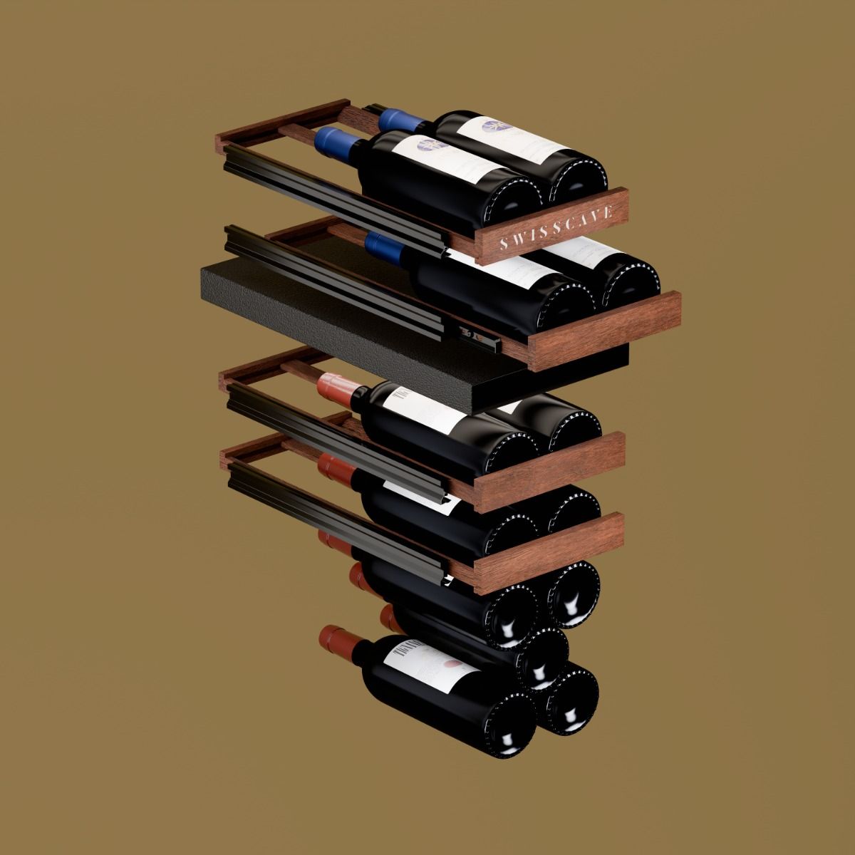 Swisscave Dual Zone Wine Cooler Panel Ready 13 bottle WUB-30DFP